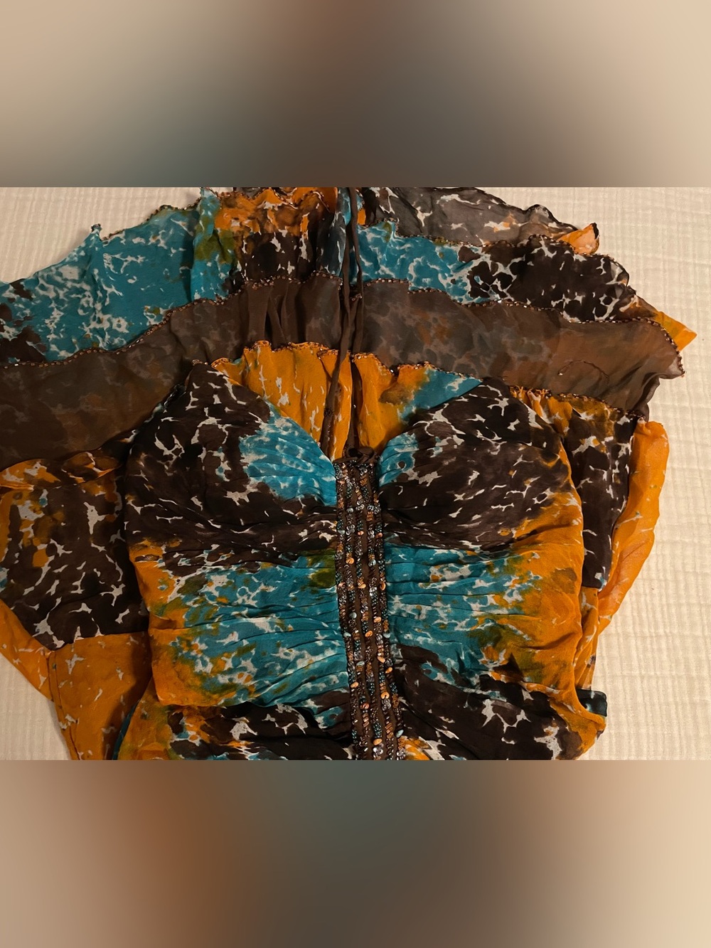 cache - RARE VINTAGE 100% silk fairy dress - Picture 4 of 10